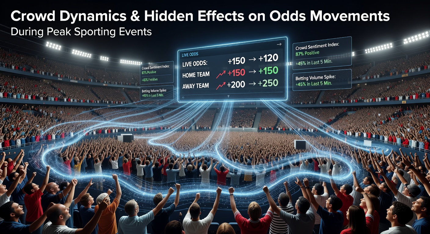 Stadium crowd during a high-stakes football match influencing live betting dynamics