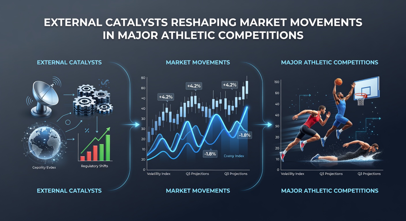 Visual representation of global events influencing athletic competition markets and betting dynamics