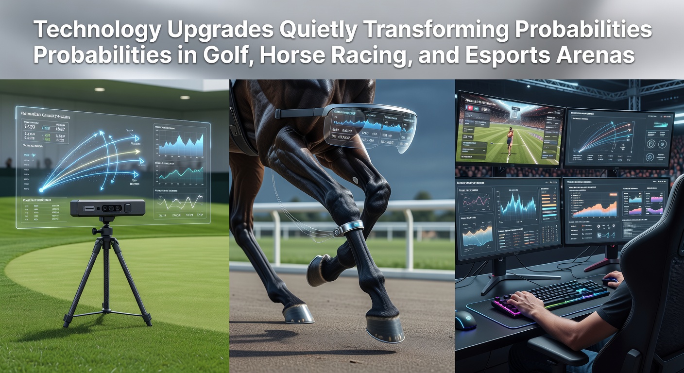Real-time data dashboards monitoring horse performance metrics and esports player statistics side by side